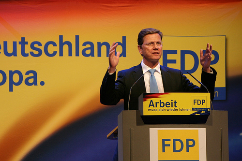 Westerwelle Rede, poeloq©Flickr Westerwelle Rede